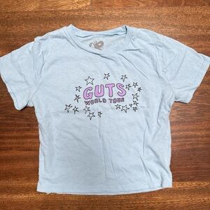 GUTS World Tour Baby Tee - Light Blue with Purple Graphic
